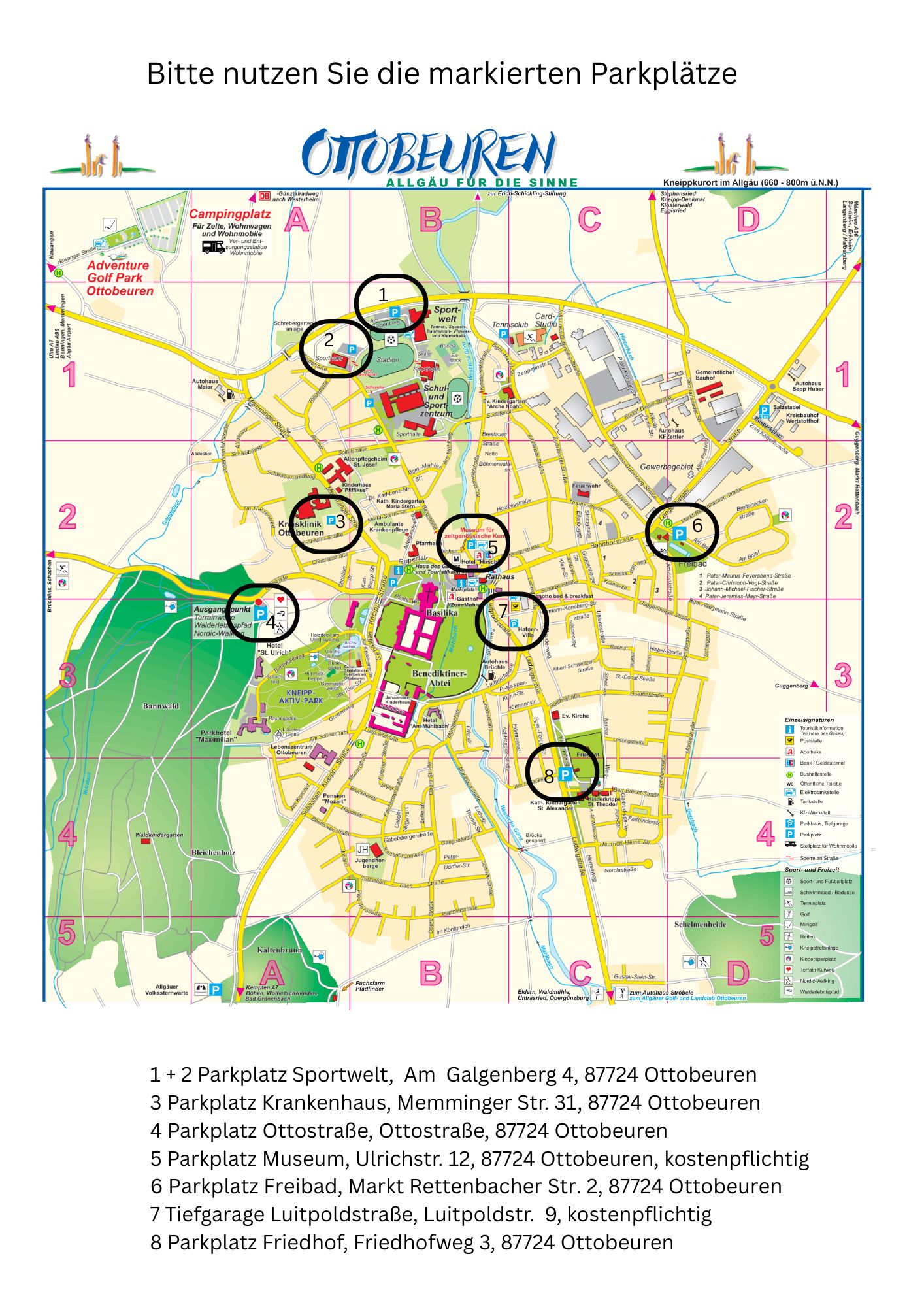 Parkmöglichkeiten 04.12.2025 Konzert Ottobeuren