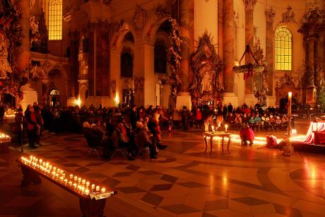 Nacht der Lichter in der Basilika Ottobeuren